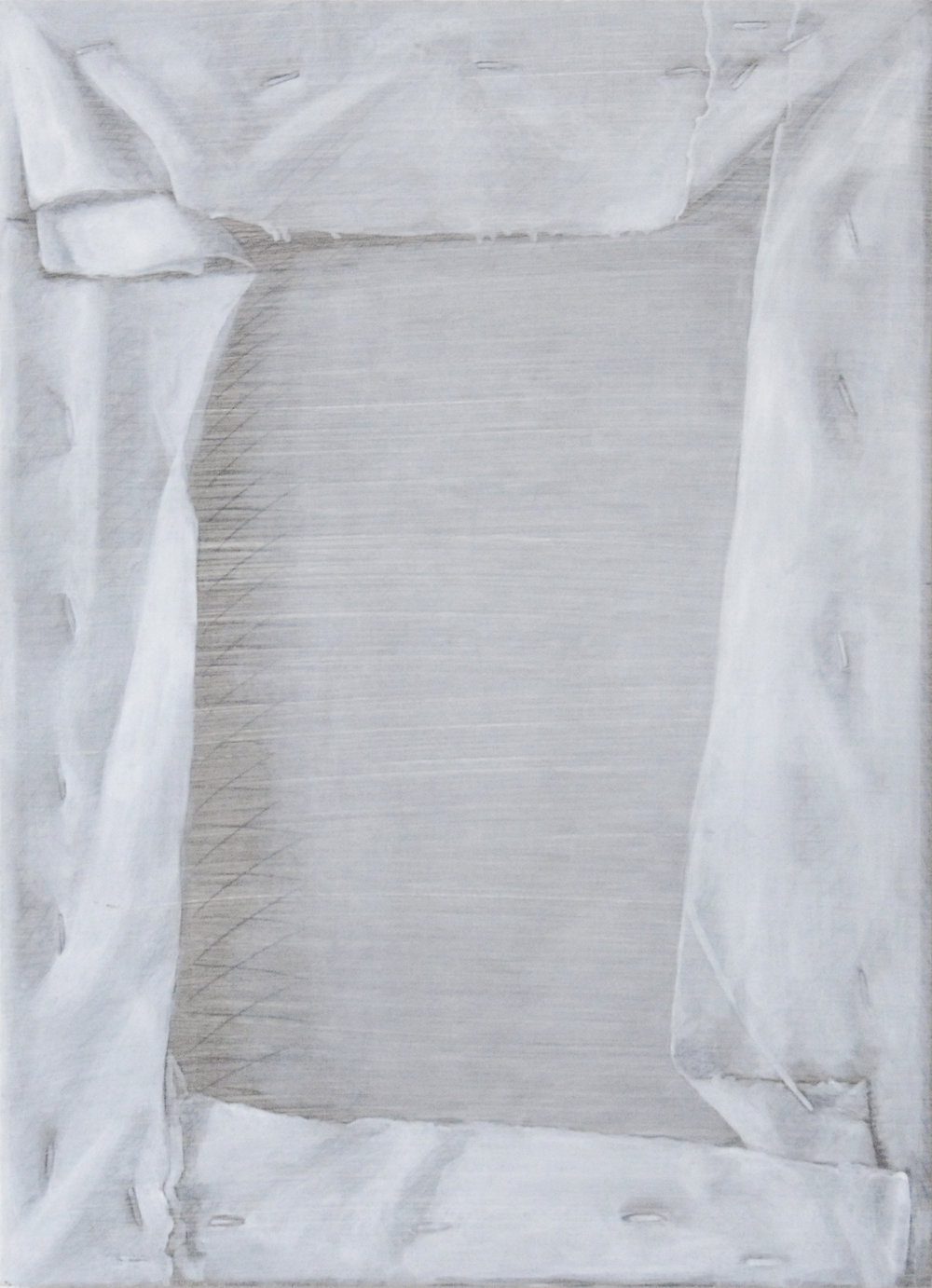 Niek Hendrix – Study of a Window – 27,5x38cm Olieverf en potlood op paneel, unica in reeks van 3