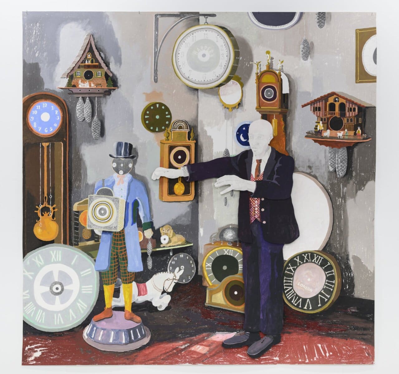 Tijdsbepaling (Window of Time) – 2012 – 197 x 197 cm – pastel, potlood, gouache op papier